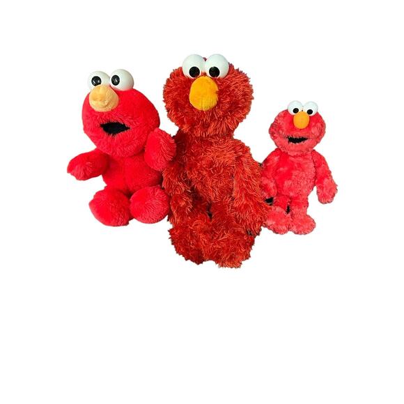 Sesame Street Plush (3) Elmo Stuffed Animals. 12”, 13” And 18”. - Picture 1 of 7